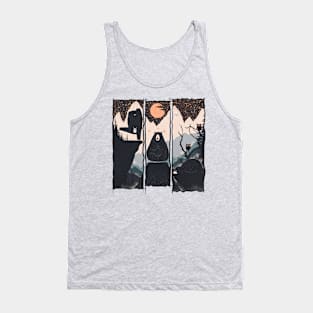 Orange Moon (Front and Back) Tank Top